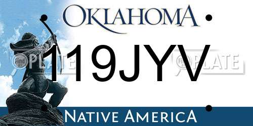 119JYV Oklahoma License Plate