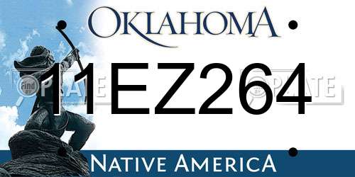 11EZ264 Oklahoma License Plate