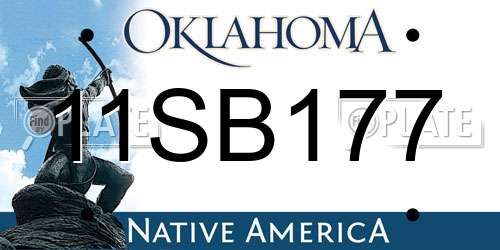 11SB177 Oklahoma License Plate
