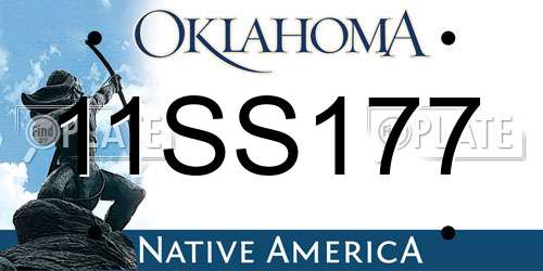11SS177 Oklahoma License Plate