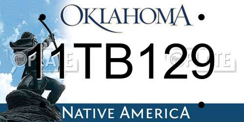 11TB129 Oklahoma License Plate