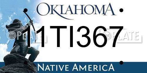 11TI367 Oklahoma License Plate