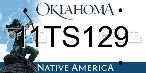 11TS129 Oklahoma License Plate