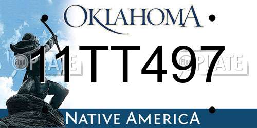 11TT497 Oklahoma License Plate