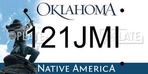 121JMI Oklahoma License Plate