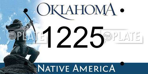 1225 Oklahoma License Plate