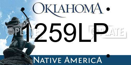 1259LP Oklahoma License Plate