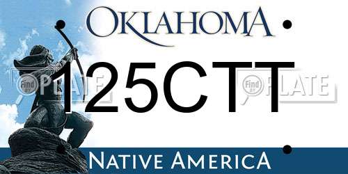 125CTT Oklahoma License Plate