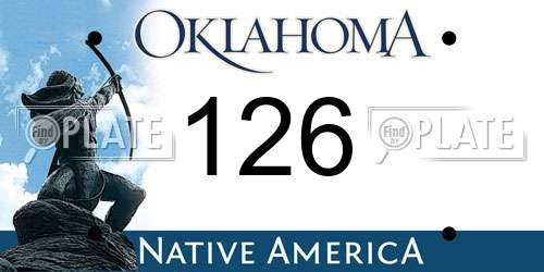 126 Oklahoma License Plate
