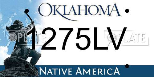 1275LV Oklahoma License Plate