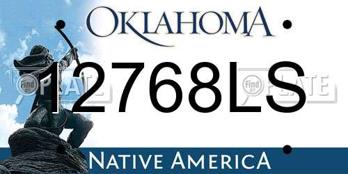 12768LS Oklahoma License Plate
