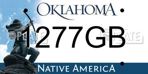 1277GB Oklahoma License Plate