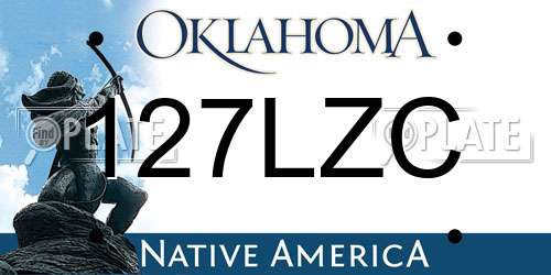 127LZC Oklahoma License Plate