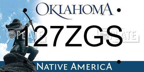 127ZGS Oklahoma License Plate