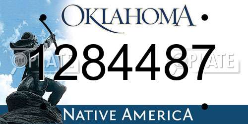 1284487 Oklahoma License Plate