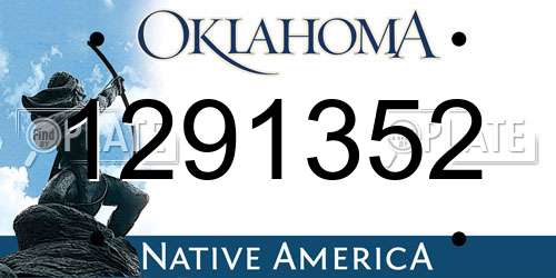 1291352 Oklahoma License Plate