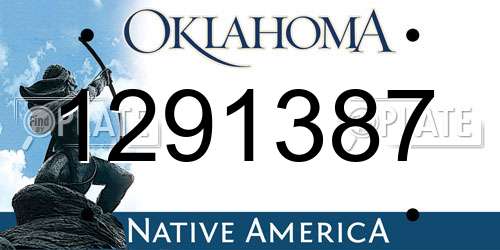 1291387 Oklahoma License Plate