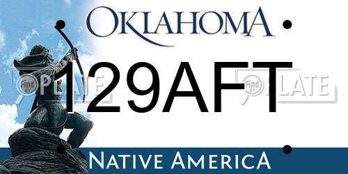 129AFT Oklahoma License Plate