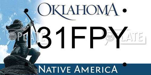 131FPY Oklahoma License Plate