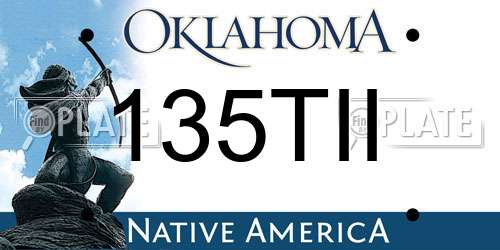 135TII Oklahoma License Plate