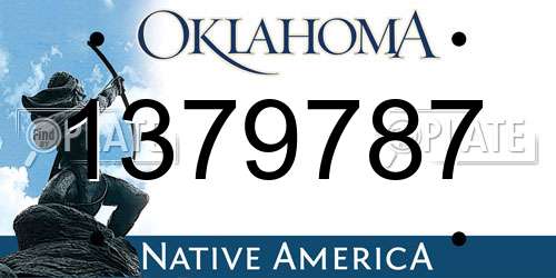 1379787 Oklahoma License Plate