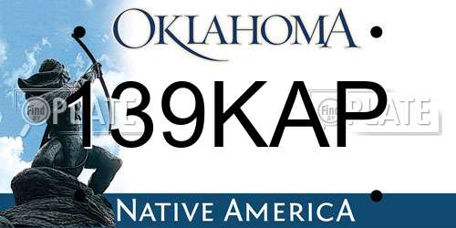 139KAP Oklahoma License Plate