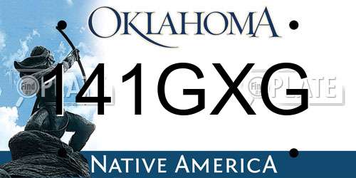141GXG Oklahoma License Plate