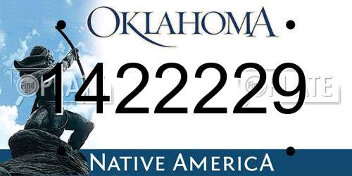 1422229 Oklahoma License Plate