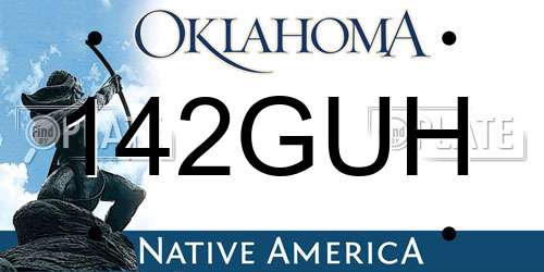 142GUH Oklahoma License Plate