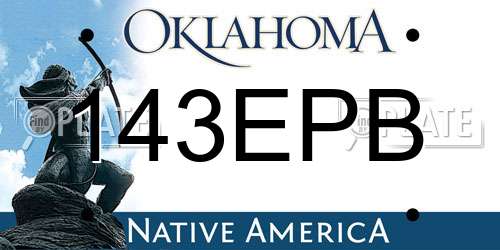 143EPB Oklahoma License Plate