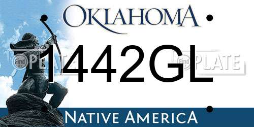 1442GL Oklahoma License Plate