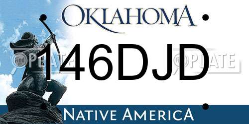 146DJD Oklahoma License Plate