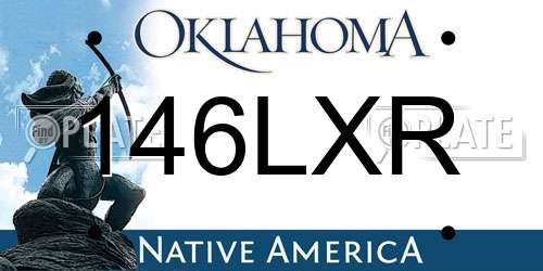 146LXR Oklahoma License Plate