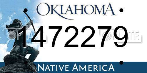1472279 Oklahoma License Plate