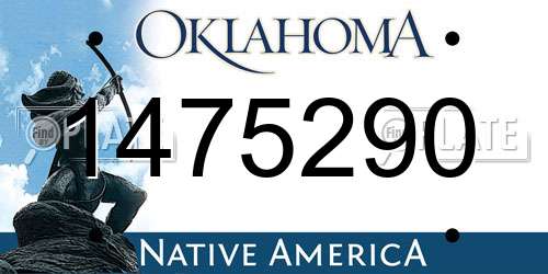 1475290 Oklahoma License Plate
