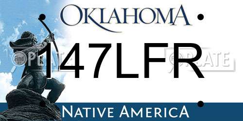 147LFR Oklahoma License Plate