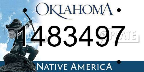 1483497 Oklahoma License Plate