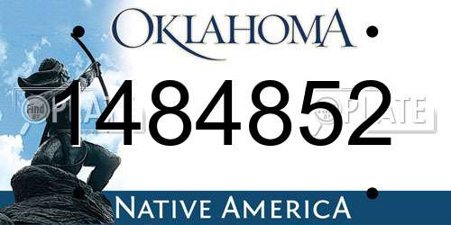 1484852 Oklahoma License Plate