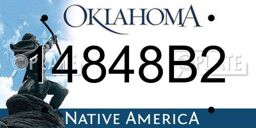 14848B2 Oklahoma License Plate