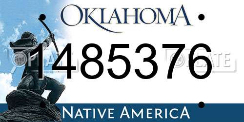 1485376 Oklahoma License Plate