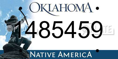 1485459 Oklahoma License Plate