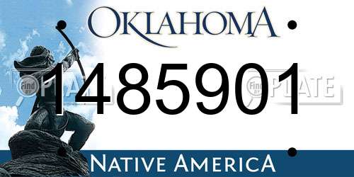 1485901 Oklahoma License Plate