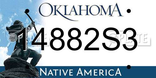 14882S3 Oklahoma License Plate