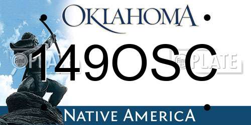 149OSC Oklahoma License Plate