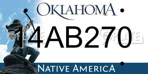14AB270 Oklahoma License Plate