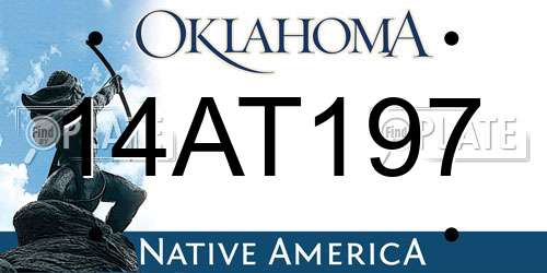 14AT197 Oklahoma License Plate