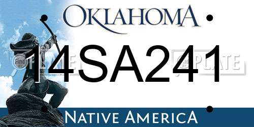 14SA241 Oklahoma License Plate
