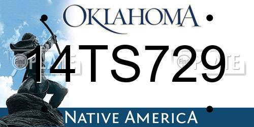 14TS729 Oklahoma License Plate