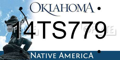 14TS779 Oklahoma License Plate
