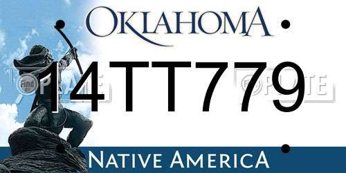 14TT779 Oklahoma License Plate
